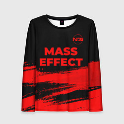 Женский лонгслив Mass Effect - red gradient посередине