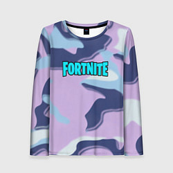 Лонгслив женский Fortnite camo steel, цвет: 3D-принт