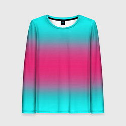 Женский лонгслив Градиент текстура неон