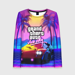 Лонгслив женский Vice city retro wave Lambo, цвет: 3D-принт