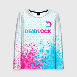 Лонгслив женский Deadlock neon gradient style посередине, цвет: 3D-принт