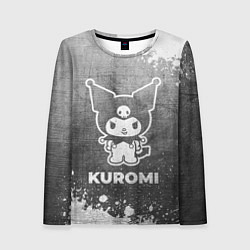 Лонгслив женский Kuromi - grey gradient, цвет: 3D-принт