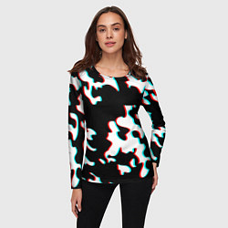 Лонгслив женский Камуфляж глитч, цвет: 3D-принт — фото 2