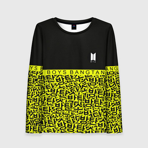 Женский лонгслив BTS pattern kpop / 3D-принт – фото 1
