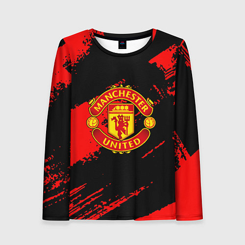 Женский лонгслив Манчестер Юнайтед фк / 3D-принт – фото 1