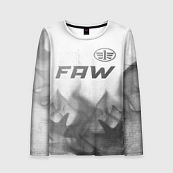 Женский лонгслив FAW - white gradient посередине