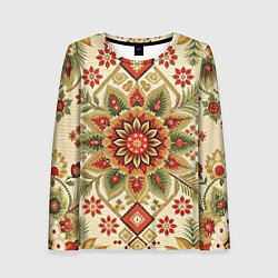 Женский лонгслив Русские классические узоры и орнамент