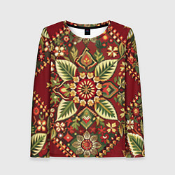 Женский лонгслив Русские классические узоры и орнамент