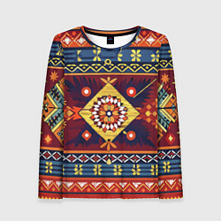 Женский лонгслив Стиль советского ковра узоры и орнамент