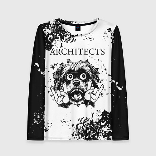 Женский лонгслив Architects - рок пес / 3D-принт – фото 1