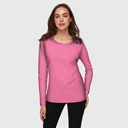 Лонгслив женский Эмоция стыда - розовый, цвет: 3D-принт — фото 2