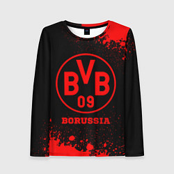 Лонгслив женский Borussia - red gradient, цвет: 3D-принт