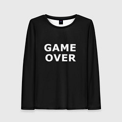 Лонгслив женский Game over white logo, цвет: 3D-принт