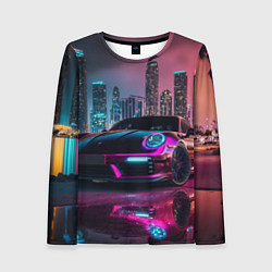 Женский лонгслив Porshe night city