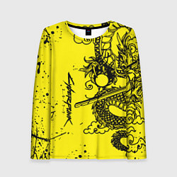 Женский лонгслив Syberpunk dragon tatoo