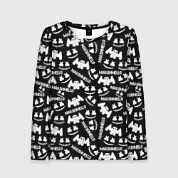 Лонгслив женский Marshmello pattern music, цвет: 3D-принт
