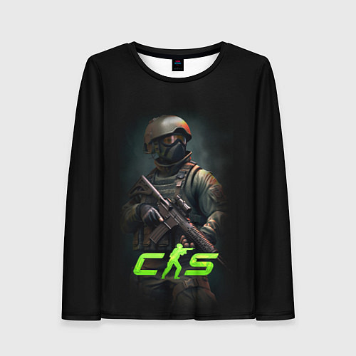 Женский лонгслив CS counter terrorist / 3D-принт – фото 1