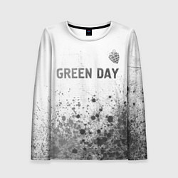 Женский лонгслив Green Day - white gradient посередине