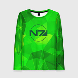 Женский лонгслив Mass Effect green poly