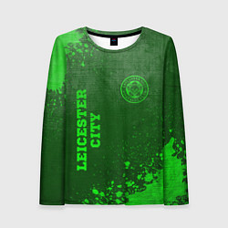 Лонгслив женский Leicester City - green gradient вертикально, цвет: 3D-принт