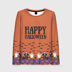 Женский лонгслив Happy Halloween pattern