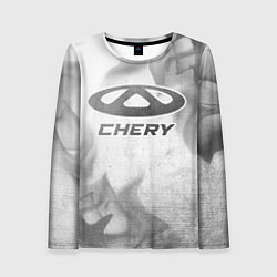 Лонгслив женский Chery - white gradient, цвет: 3D-принт