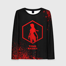 Женский лонгслив Tomb Raider - red gradient