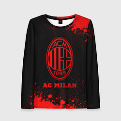 Женский лонгслив AC Milan - red gradient