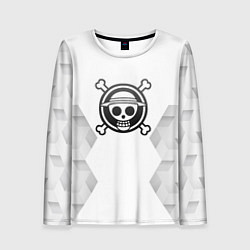 Женский лонгслив One Piece white poly