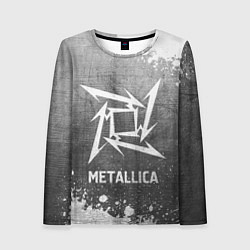 Женский лонгслив Metallica - grey gradient