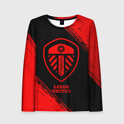 Женский лонгслив Leeds United - red gradient