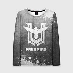 Женский лонгслив Free Fire - grey gradient