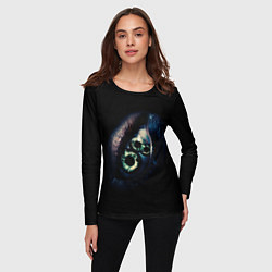 Лонгслив женский Глаз из фильма субстанция, цвет: 3D-принт — фото 2