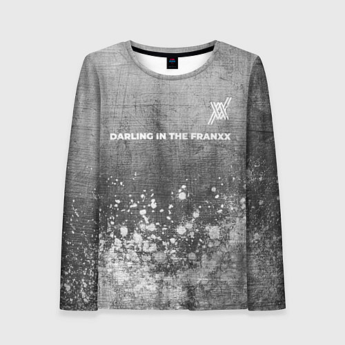 Женский лонгслив Darling in the FranXX - grey gradient посередине / 3D-принт – фото 1