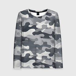 Женский лонгслив Камуфляж армейский серый