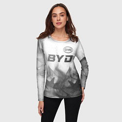 Лонгслив женский BYD - white gradient посередине, цвет: 3D-принт — фото 2