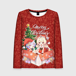 Женский лонгслив Геншин импакт Кли - Новый год