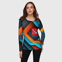 Лонгслив женский Dota 2 абстракция из линий, цвет: 3D-принт — фото 2