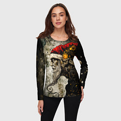Лонгслив женский Санта демон стимпанк, цвет: 3D-принт — фото 2
