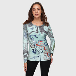 Лонгслив женский Crazy waves, цвет: 3D-принт — фото 2