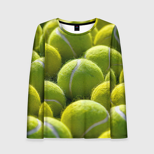 Женский лонгслив Теннисные мячи / 3D-принт – фото 1