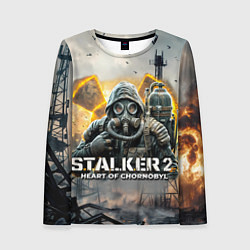 Лонгслив женский S t a l k e r Heart of Chornobyl, цвет: 3D-принт