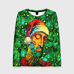 Лонгслив женский Ded Moroz: pop-art-brut-nouveau pointillism, цвет: 3D-принт