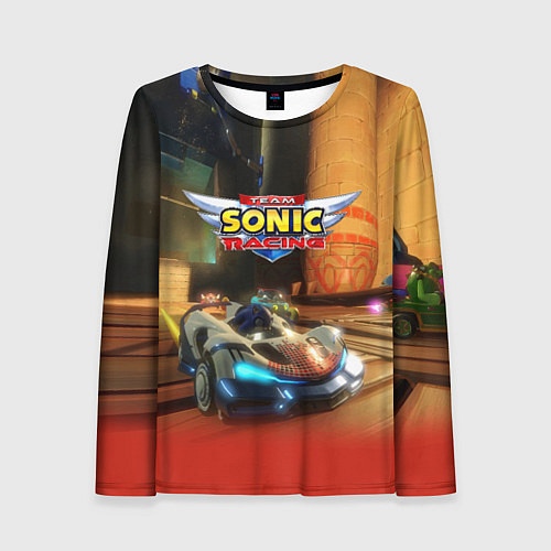 Женский лонгслив Team Sonic racing - video game / 3D-принт – фото 1