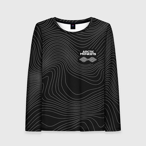 Женский лонгслив Arctic Monkeys - белые линии / 3D-принт – фото 1
