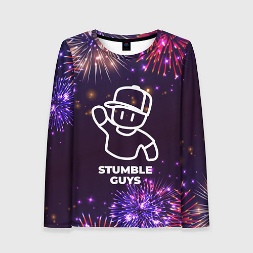 Женский лонгслив Праздничный Stumble Guys / 3D-принт – фото 1