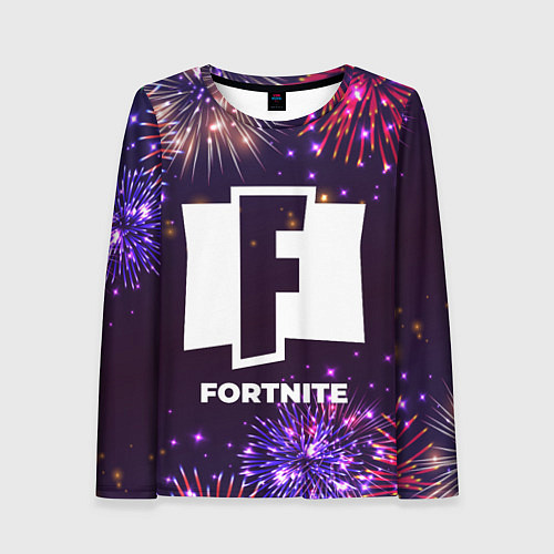 Женский лонгслив Праздничный Fortnite / 3D-принт – фото 1
