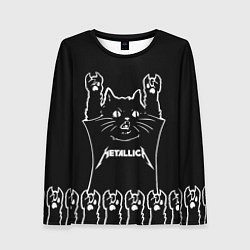 Женский лонгслив Metallica: cat rock