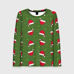 Женский лонгслив Шапка Санты