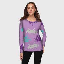 Лонгслив женский Пиксели, цвет: 3D-принт — фото 2